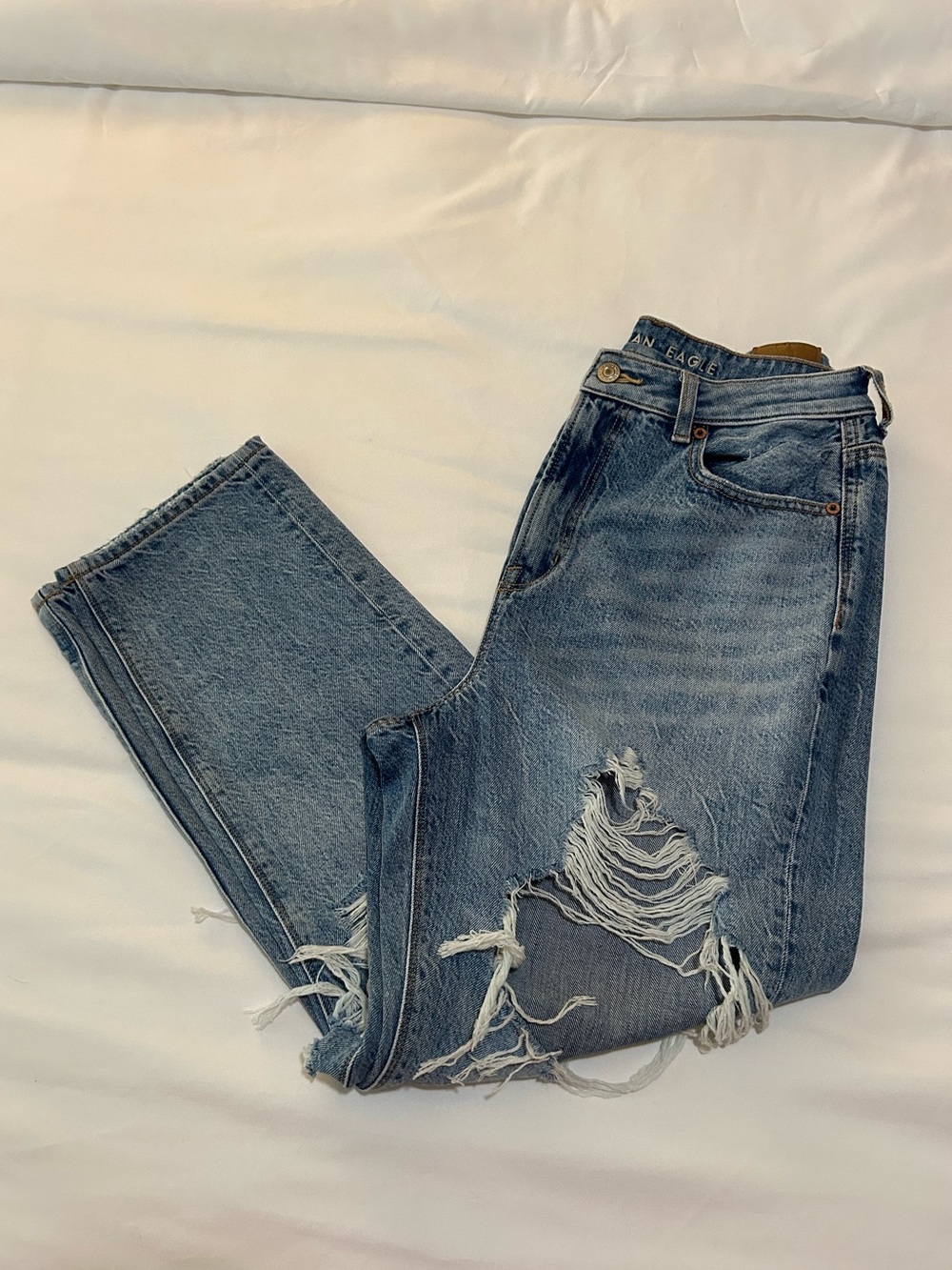 American Eagle Outfitters Distressed Light Blue Jeans